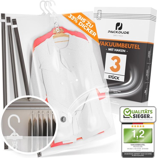 VicBou Vacuümzakken voor kleding, 5 stuks, hangende