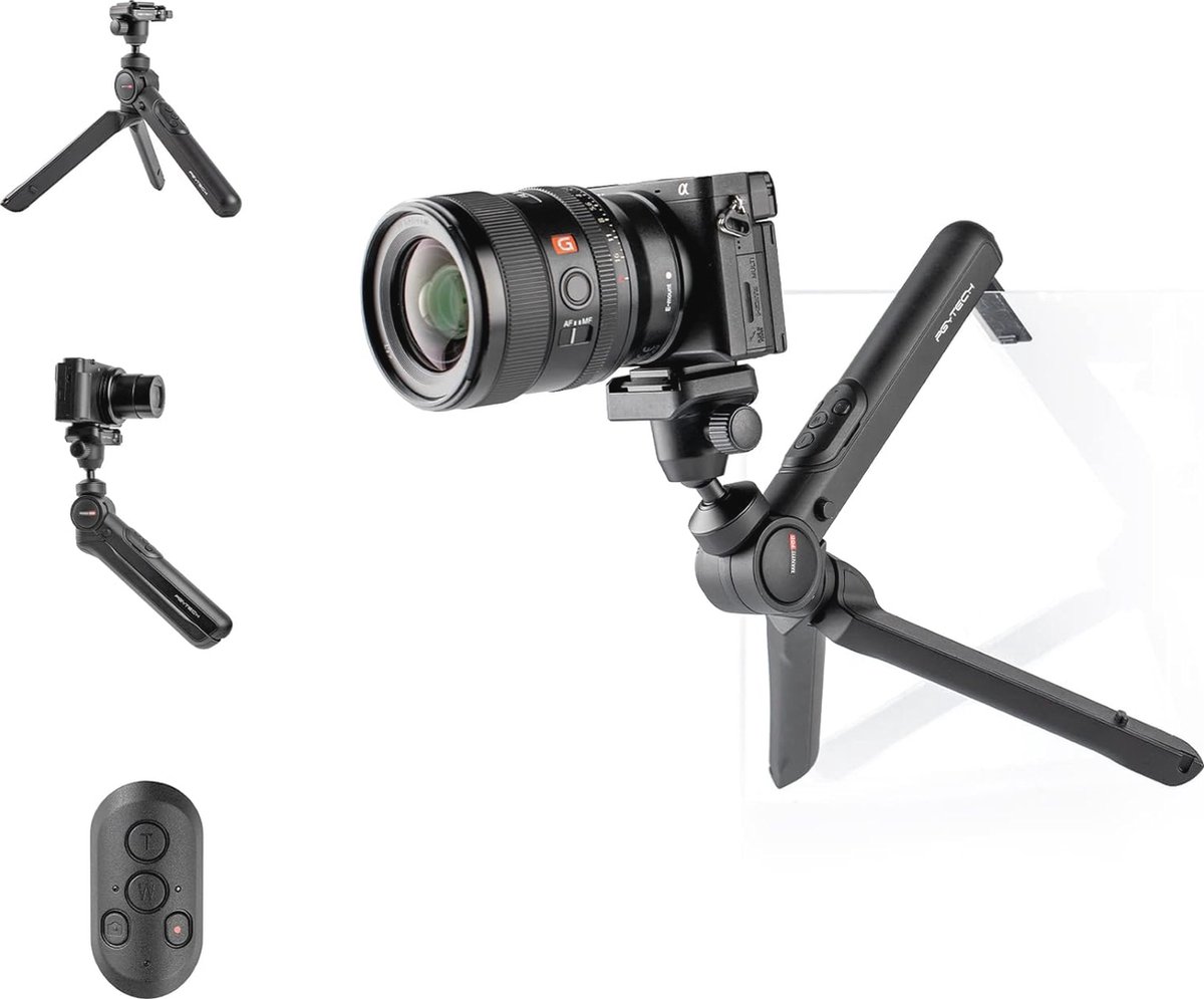 Goedkoopste Bluetooth Mini Camera & Smartphone Vlogging Statief met Afstandsbediening | Flexibele DSLR Pocket Stand voor Reizen | 6 Modi voor Video en Selfie