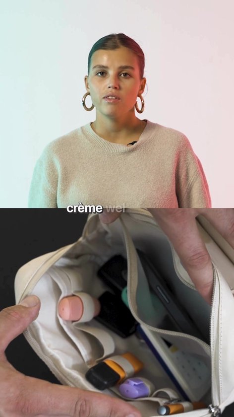 ONYX Trousse de Toilette Rose - Pochette à Maquillage - Organiseur de Cosmétiques - Agencement Intelligent - Miroir de Maquillage - Suspendable - Pour Femmes et Hommes - Taille : M