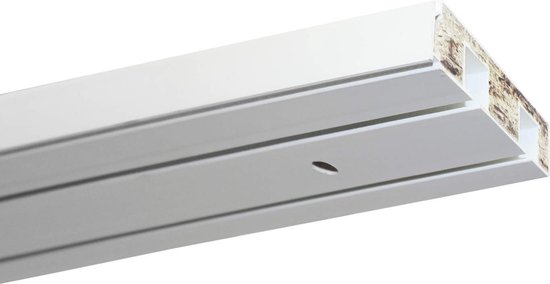 TENDAGGIMANIA ® Monorail gordijnrail van gegalvaniseerd ijzer, met 9 rollen incl (elke rol draagt 35 kg) - Ideaal voor schuifdeuren en poorten - Lengte 400 cm
