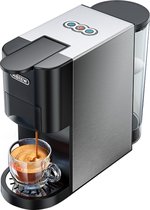 HiBREW H3A 5 in 1 Koffiezetapparaat, 19 Bar Druk, Koud/Warm-modus, 1000ml Watertank, Energiebesparing & Anti-DroogBescherming - Zilver