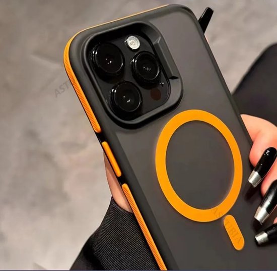 Bord Bumper magnétique pour pare-chocs – Coque translucide adaptée pour iPhone 16 Pro Max avec Protection résistante aux empreintes digitales, coque pour smartphone résistante aux chocs et aux rayures