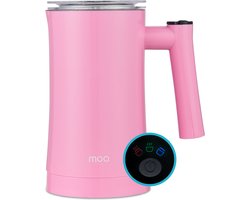 MOA Elektrische Melkopschuimer - 3-in-1 - Handige Melkschuimer - 330 ML - Voor Cappuccino - Melkklopper - Roze