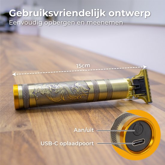 Nuvance - Tondeuse à cheveux pour hommes - Tondeuse à cheveux pour tête - Comprend 4 accessoires - Tondeuse à barbe et tondeuse à cheveux pour hommes - Rechargeable par USB