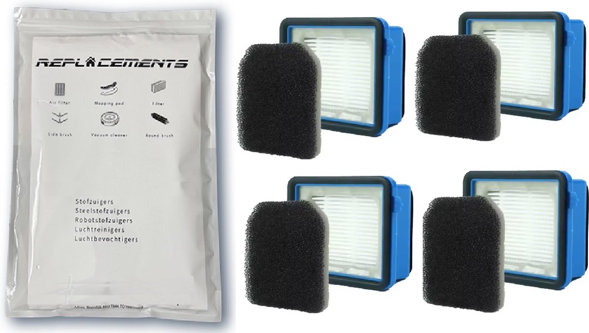 Replacements® Filters geschikt voor de AEG QX6 - 4 stuks