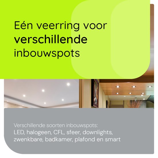 O'Bricolo Hittebeschermingsklokken - voor led, halogeen en inbouwspots, plafondspot, afstandhouder - Set van 10, 20, 30, 40, 50 en 100, 10 stuks (20 stuks