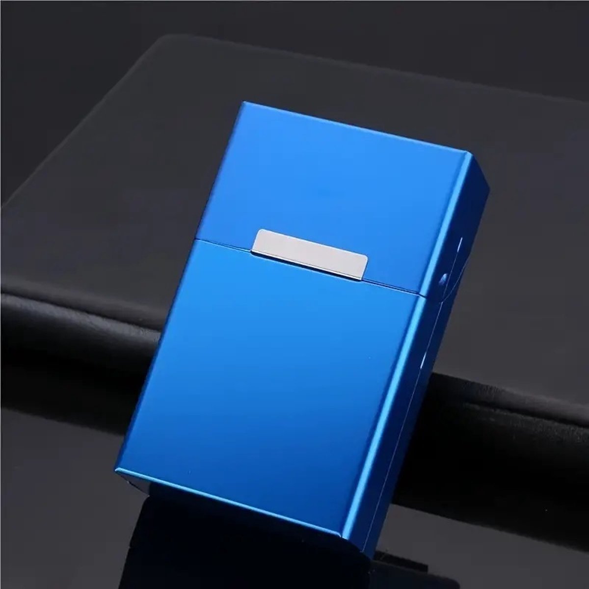 Goedkoopste Aluminium Sigarettendoos I Sigarettendoosje I Sigarettenhouder I Sigaretten Box I Waterdicht I Druk Opening I 20 Sigaretten I Blauw