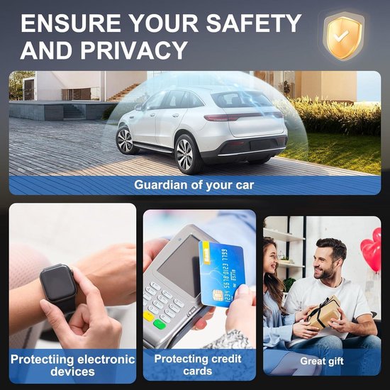 Samfolk Faraday Doos En Zakjes 2 Delig, Sleutelloze Autodiefstal Beveiliging Anti Diefstal Signaal Blokkerende 752766650 Samfolk Faraday Doos En Zakjes 2 Delig, Sleutelloze Autodiefstal Beveiliging Anti Diefstal Signaal Blokkerende 752766650