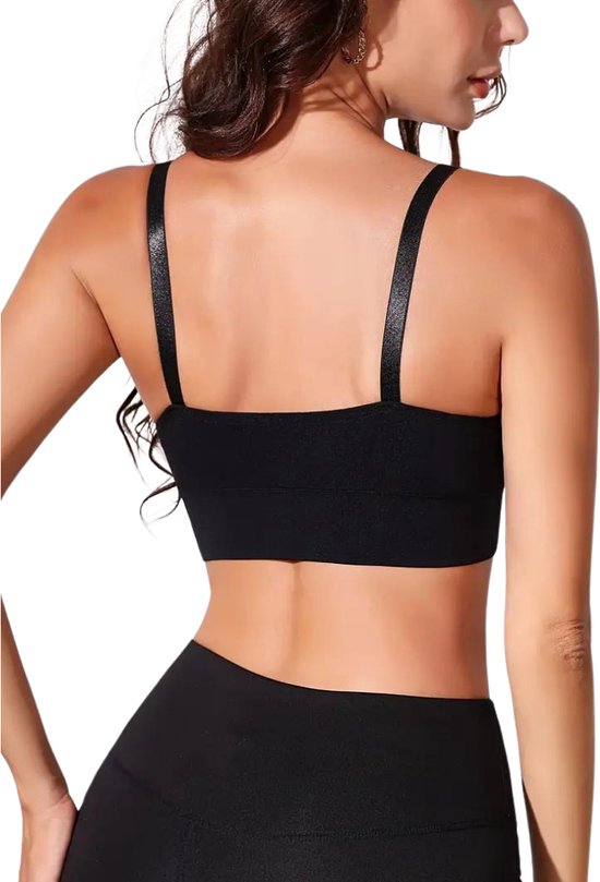 BH Nivard sans armatures - Sans Bracelets - Soutiens-gorge gorge Push -up - Soutien- Comfort - Mixte - Zwart - Taille M