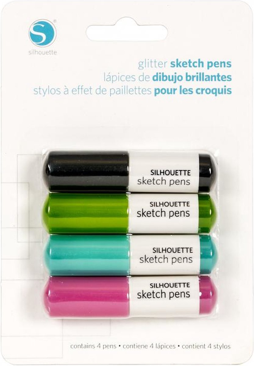 Silhouette | Sketchpennen Glitter (4 stuks)
