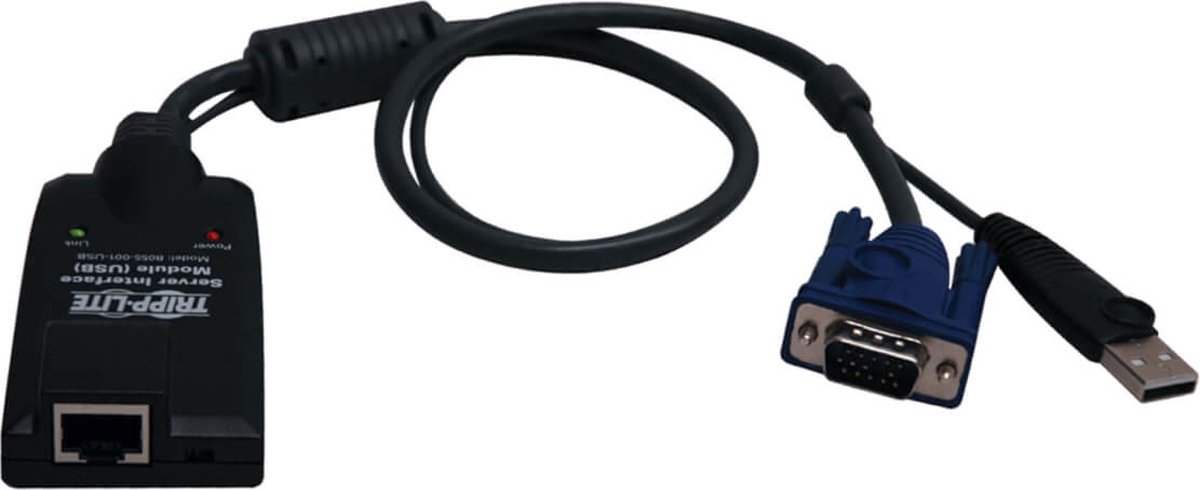 Tripp Lite B055-001-USB Zwart toetsenbord-video-muis (kvm) kabel
