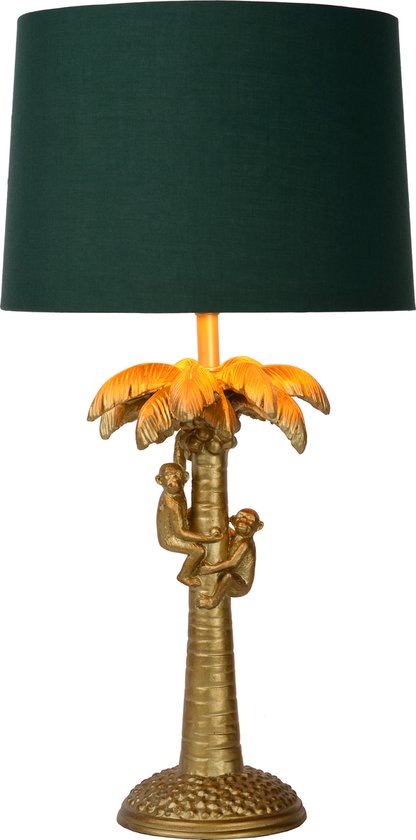 Lucide EXTRAVAGANZA COCONUT - Tafellamp - Ø 30,5 cm - 1xE27 - Mat Goud / Messing