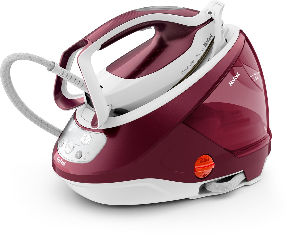 Bol.com Tefal Pro Express Protect GV9220 - Stoomgenerator - 2600W - Rood, Wit aanbieding