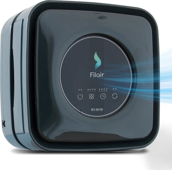 Filair Etere Luchtreiniger – 30m² – HEPA - H13 Filter – Blijvend Effectief & Gecertificeerd filter – Voor Allergie - Pollen – Zwart