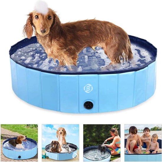 Honden zwembad opvouwbaar met watersproeier - Inspirerend Winkelen