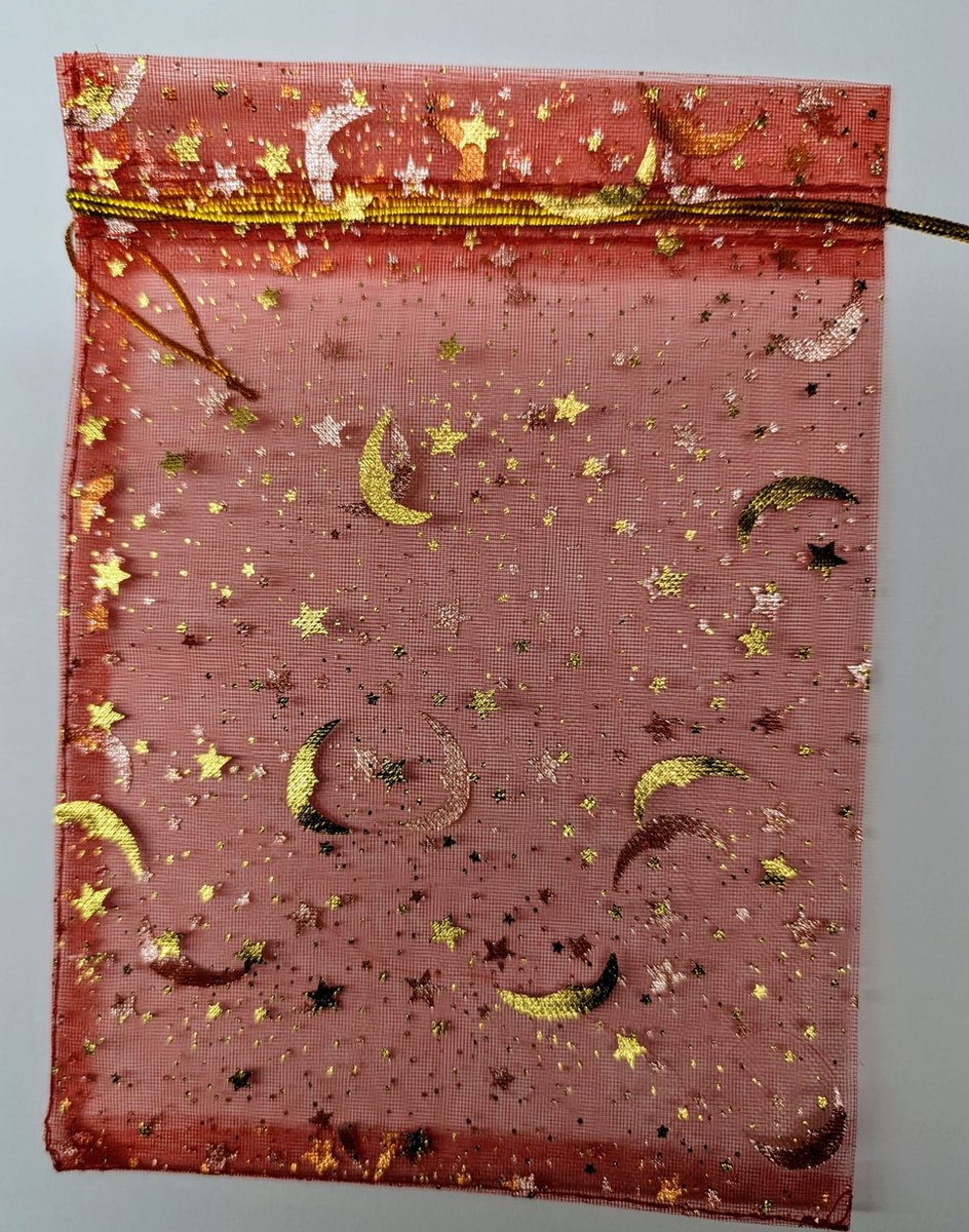 Organza zakjes - Mooi - 9 x 12 cm - 20 stuks – Prachtig – Delicaat – Snoep – Sieraden – Kleine cadeautjes – Decoratie – Feesten – Geschenkjes – ROOD MET STERREN - R 9x12