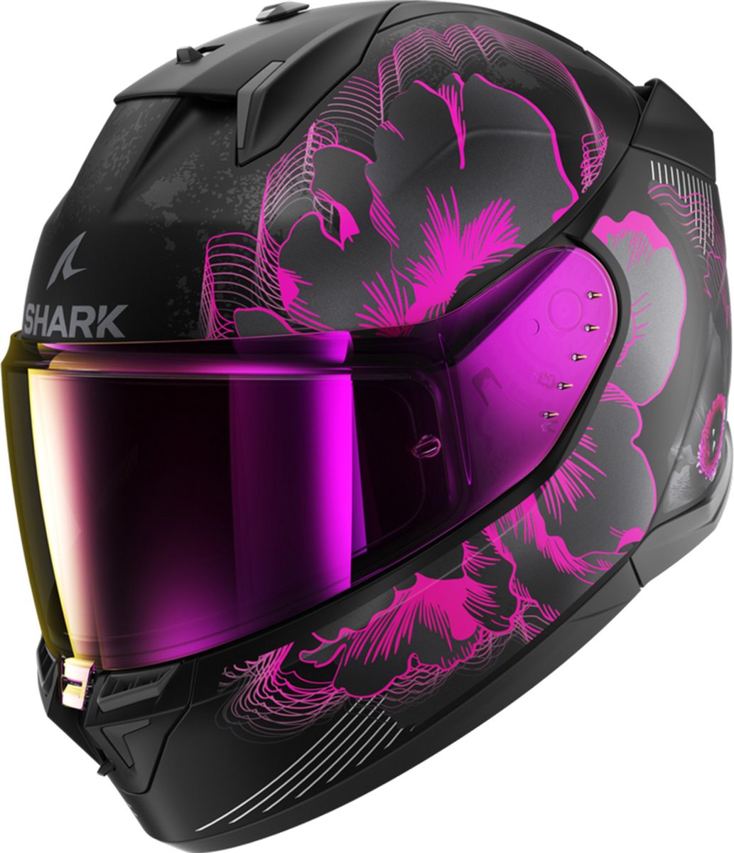 Shark D-Skwal 3 Mayfer Mat Black Violet Anthracite KVA XS - Maat XS - Helm