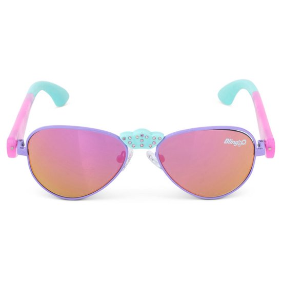 LUNETTES DE SOLEIL Bling2o : HAMPTON BEACH - Turquoise bronzée, silicone, protection UV 100 %, dans une boîte de rangement transparente, 3+