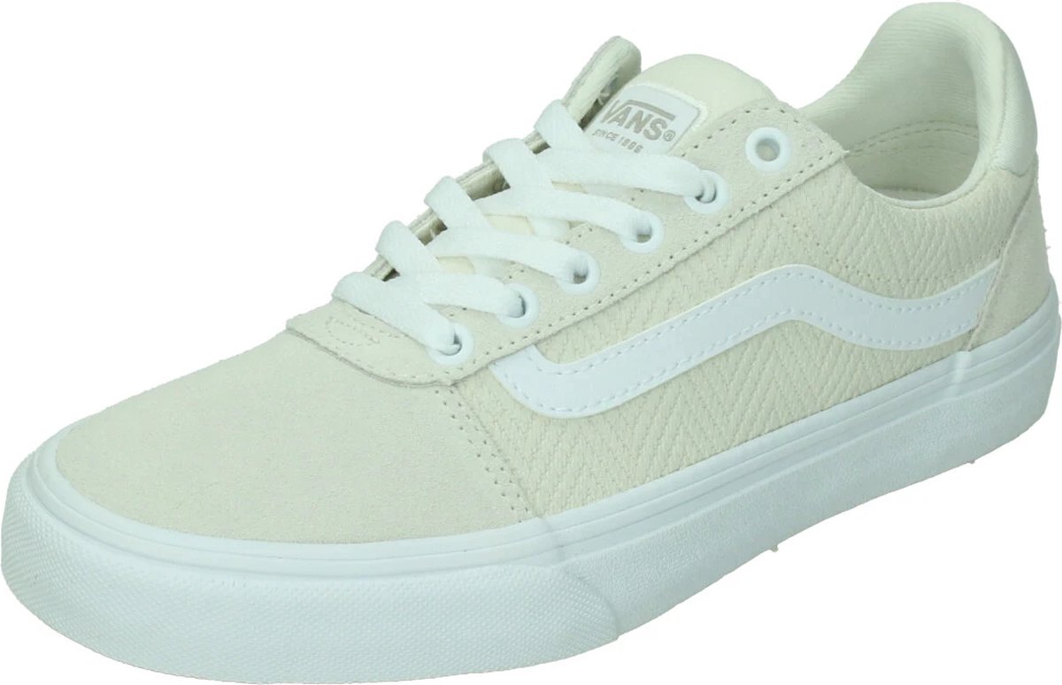 Vans ward deluxe herringbone in de kleur ecru. Creme