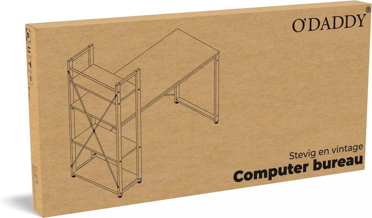O'DADDY® Bureau met Verstelbare Voeten - Bureautafel - Computertafel - Game Bureau