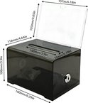 Zwarte Donatiebox / Stembus / Ideeënbox - Met Posterhouder - Type DSE-A6