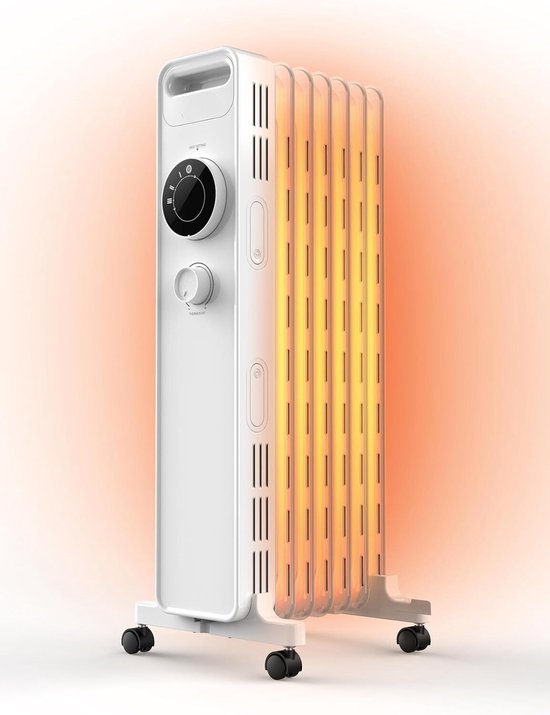 PELONIS Oliegevulde Radiator Met Instelbare Thermostaat, Elektrische 3 Warmtestanden Kantel En Oververhittingsbeveiliging Energiezuinig 2 3 Kw 21 M2 1806789429