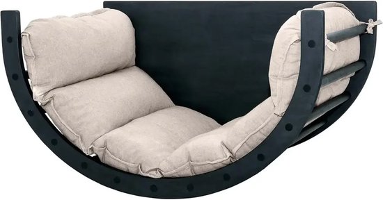 Multifunctionele Klimboog - 5 in 1 model - Speelboog - Klimrek - Speeltoestel - Inclusief Kussen - Tekentafel - Zwart