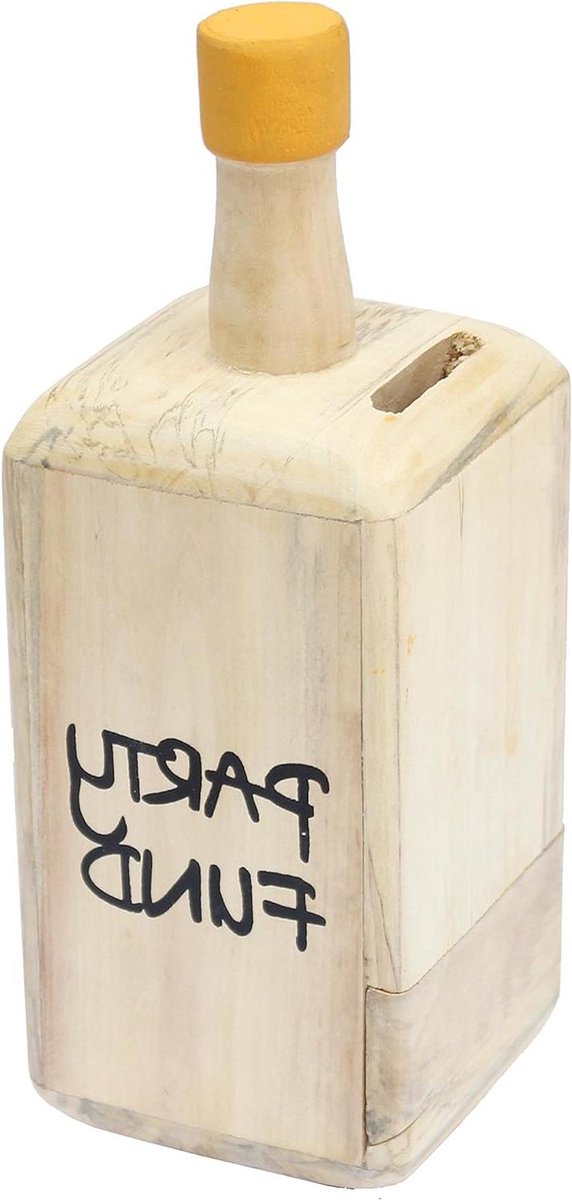 Houten Varken Vormige Spaarpot Party Fund Coin Bank Box voor Volwassenen Geel
