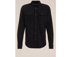 WE Fashion Heren gebreid smart overshirt van katoenmix