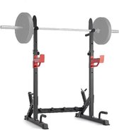 Bol.com Homegym squatrek - Multifunctioneel barbell rack - Hoge kwaliteit staal - Max 272 kg - Verstelbaar aanbieding