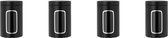 Set élégant de 4 Bocaux de conservation noirs de Brunbeste - Perfect pour conserver les Alimentation secs !