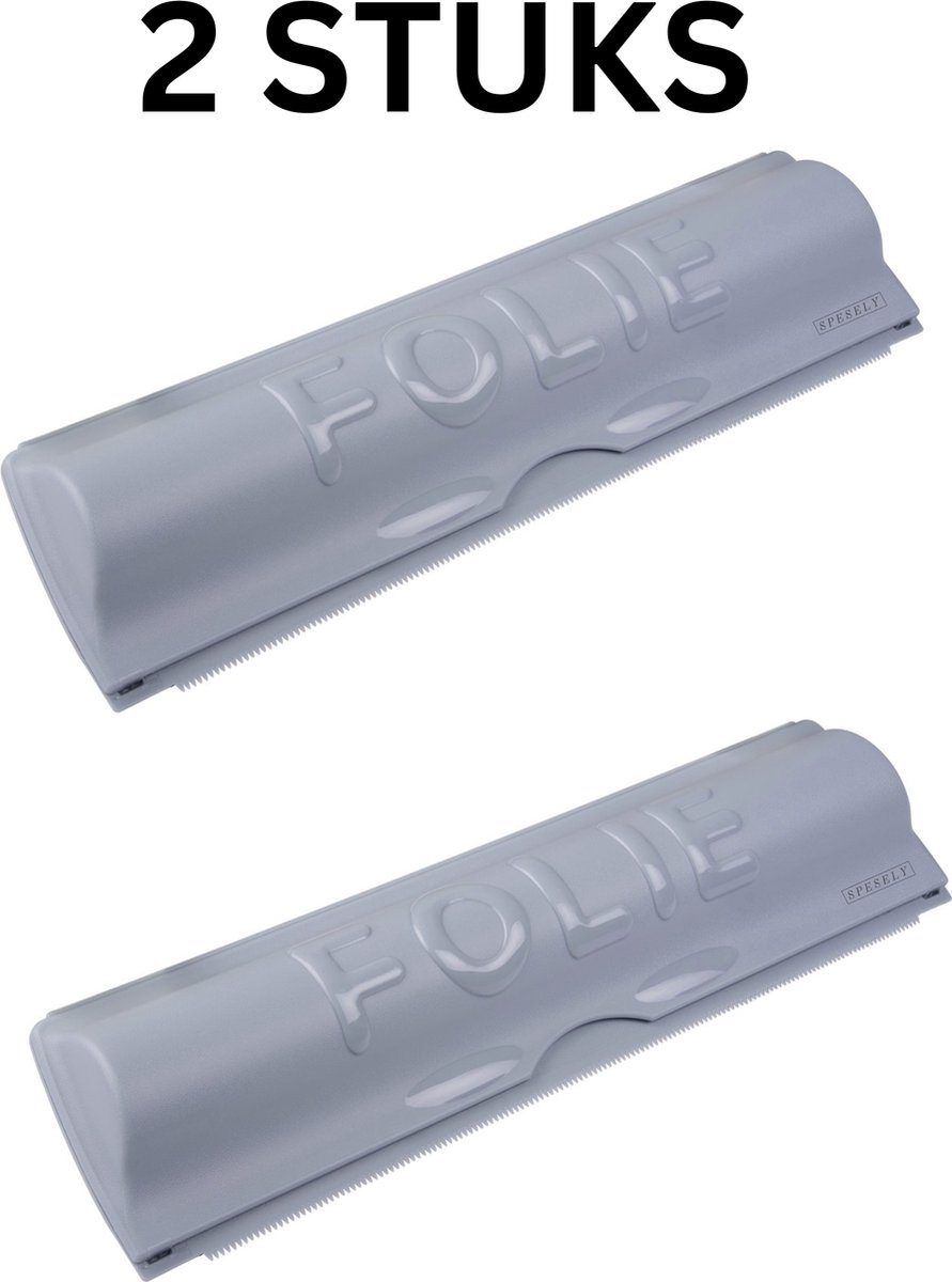 Spesely® Pastel Blauw Foliehouder 2 STUKS - Keukenrolhouders - Vershoudfolie houder - Aluminiumfolie houder - Bakpapier houder - rollenhouder - la - 33x8.5x5cm