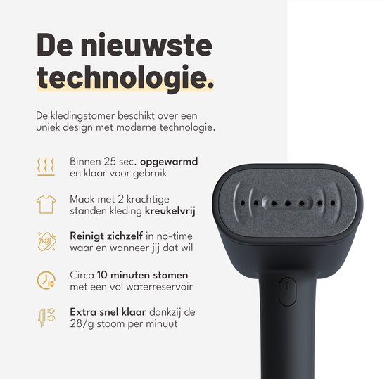 Kledingstomer & Reiniger - Stoomreiniger - Hand Stomer - Stoomapparaat voor Kleding - Ontkreuker