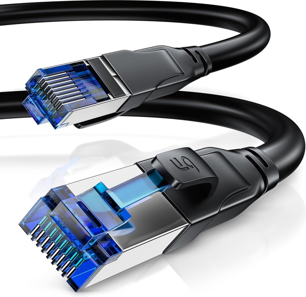 Image of 20m CAT 8.1 netwerkkabel 40 Gbits - LAN-kabel patchkabel - High Speed Gigabit Ethernet - 40000 Mbits glasvezel snelheid - S-FTP PIMF RJ45 stekker