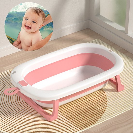 Allernieuwste.nl® Opvouwbaar Opklapbaar BabyBad met Standaard Kinderbadje Babybadje Kleur Rose van Allernieuwste.nl® — afbeelding 3