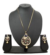 N3 Collecties Luxe Goud kleur hanger met ketting en oorbellen voor Vrouwen