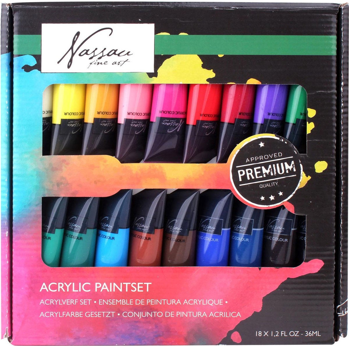 Acrylverf set 18pcs - Acrylverf Tubes 36ML - Schilderen voor volwassenen - hobbyverf — afbeelding 14