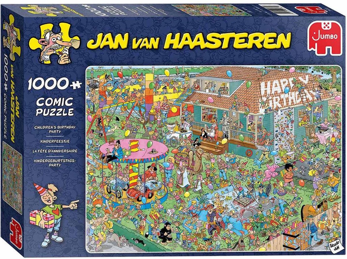 Jan van Haasteren - Kinderfeestje - 1000 stukjes puzzel - Legpuzzel — afbeelding 14