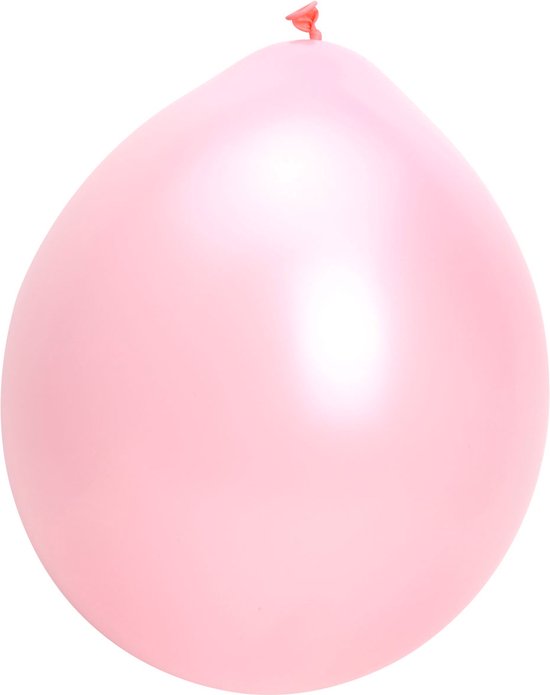 Roze ballon met lichte glans.