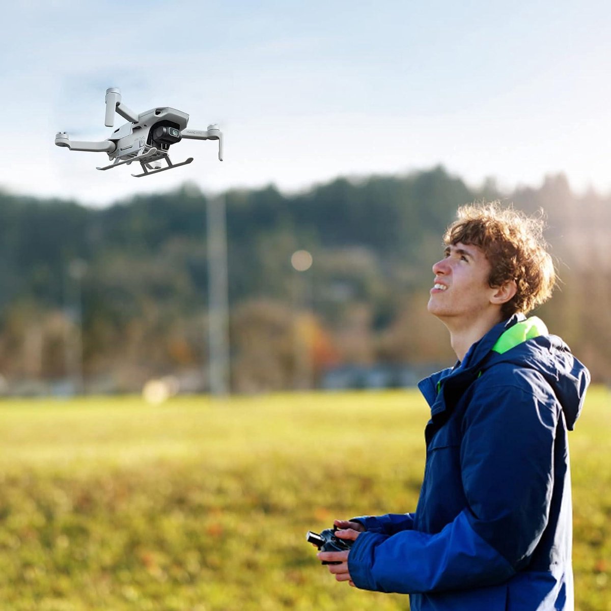 Opvouwbare landingswagen grijs voor DJI Mavic Mini/2/SE drone met geavanceerde landingsgereedschap. – foto 2