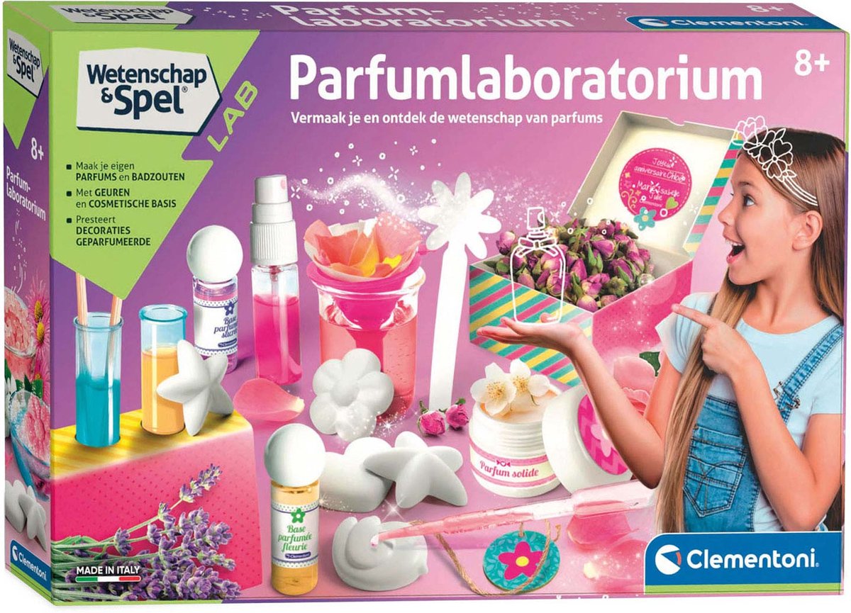 Clementoni Wetenschap en Spel - Parfumlaboratorium - Experimenteerdoos - Kinderparfum - 8+ Jaar