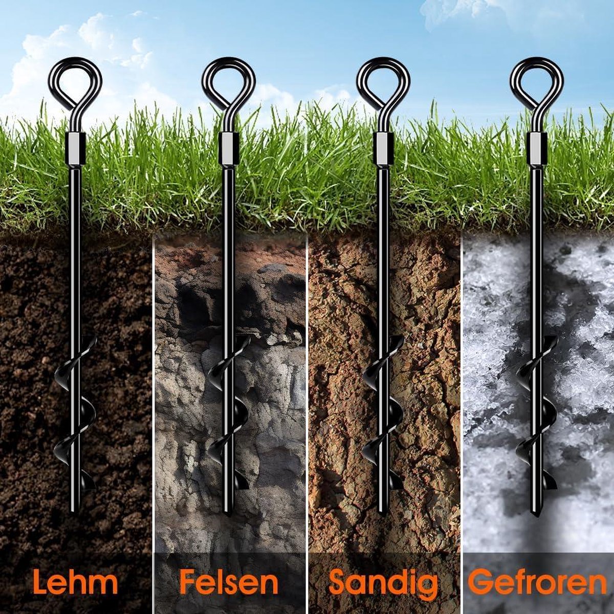 B-Play grondanker 60 cm 4 stuks Snel uit voorraad leverbaar! - De Bruine Speeltoestellen
