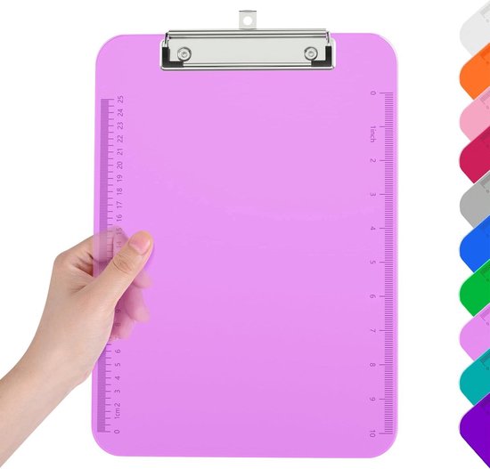 WAIZHIUA 6 Stks A4 Klembord Zware Acryl Transparante Klembord Clear Clip Boards Met Laag Profiel Clip Voor Thuis School Kantoor Zakelijk Werk
