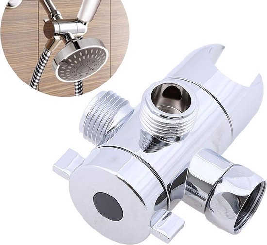 Vanne 3 Voies En T Pour Douche – Laiton Chromé G1/2, Inverseur 1 Entrée / 2 Sorties