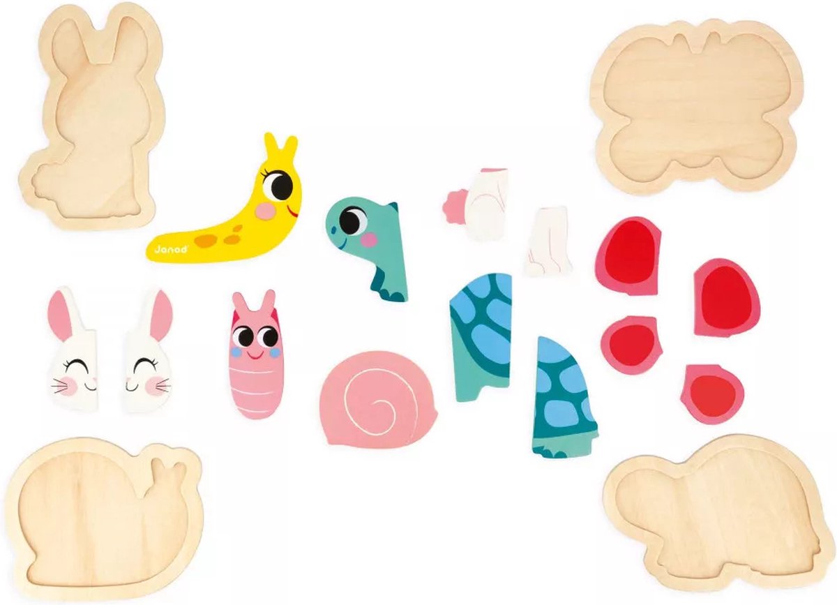 Janod - Puzzel tuin - Houten puzzelset