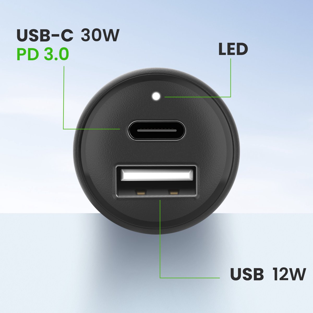 Belkin BoostCharge 42W - Snelle dual-port autolader thumbnail 6