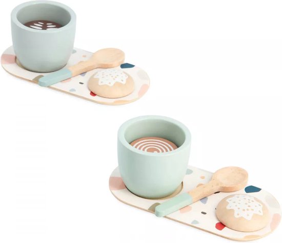 Janod In De Keuken - Italiaanse Koffiemaker - 13-Delige Houten Speelset - Imitatiespeelgoed Met Een Eigentijds Design - Geschikt Vanaf 2 Jaar van Janod — afbeelding 3