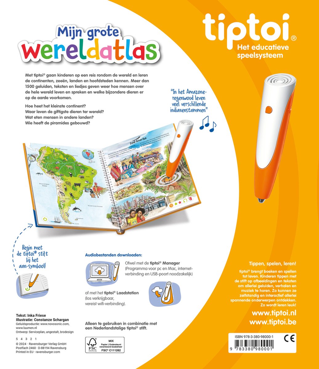 Ravensburger tiptoi® De wereldatlas — afbeelding 2