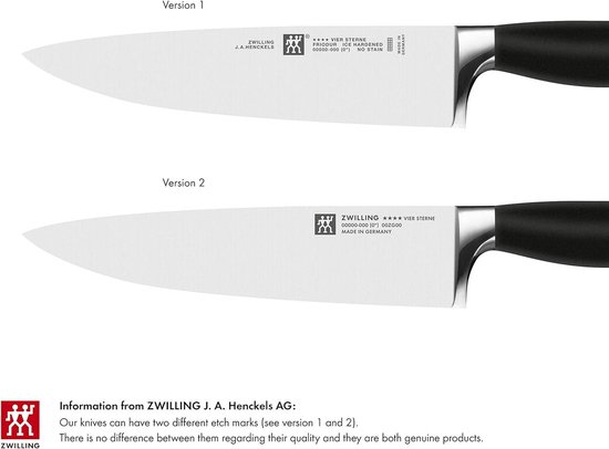 ZWILLING 4-sterren groentemes, lemmetlengte 7 cm, roestvrij speciaal staal, ergonomische kunststof handgreep, zwart [Made in Germany