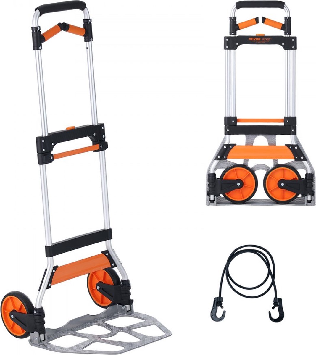 Steekwagen opvouwbaar Opvouwbare handtruck Telescopische handgreep 125kg